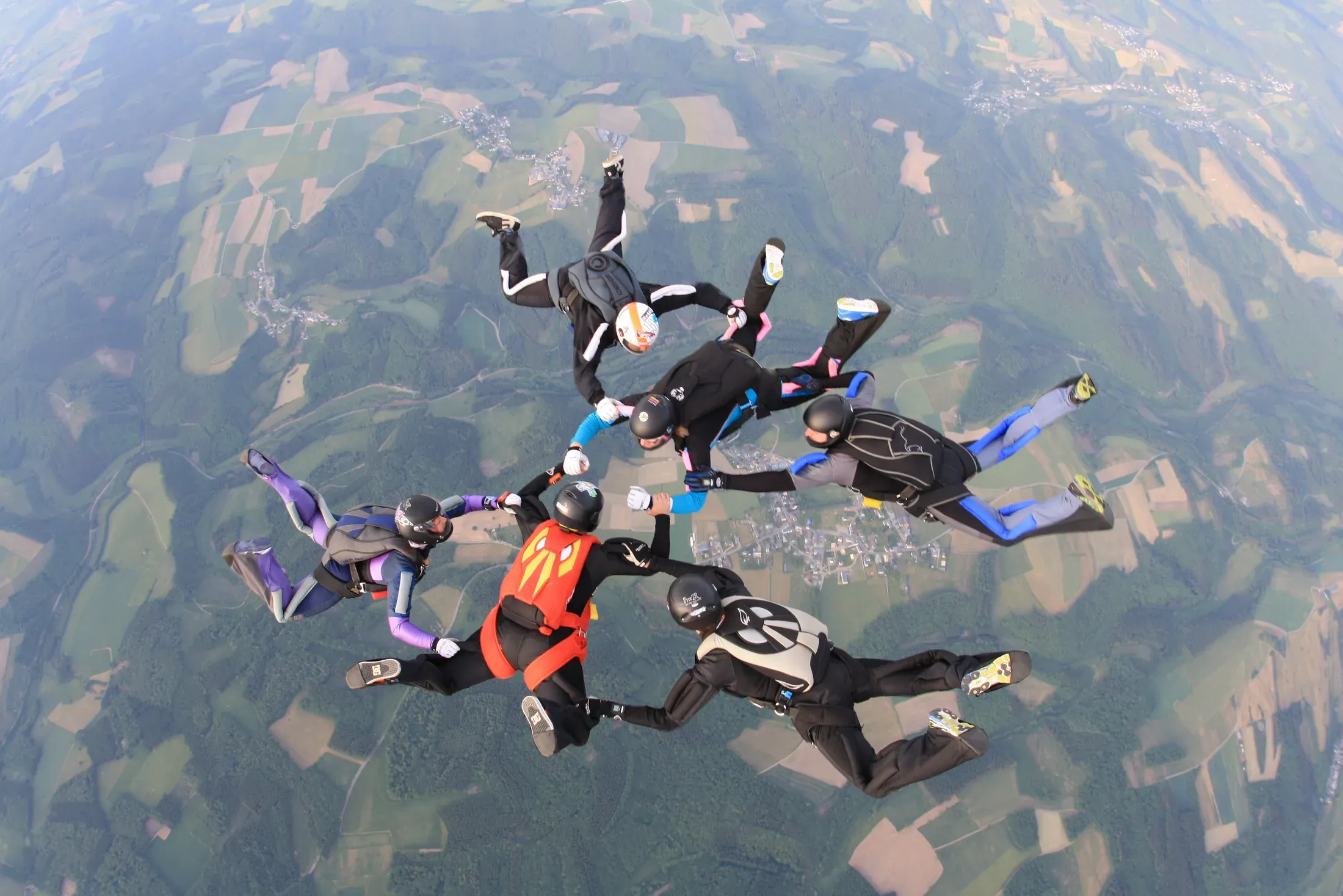 Skydiving above Luxembourg